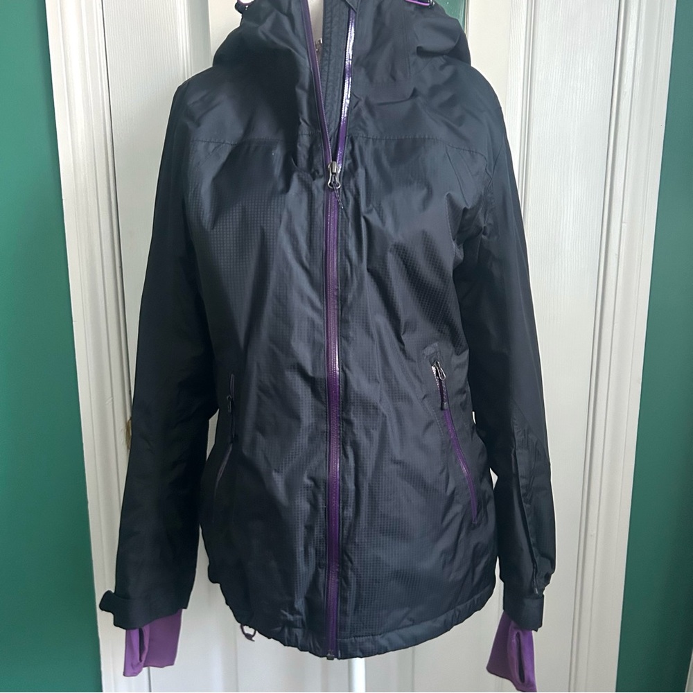 Land’s End Ski/Snow Waterproof Primaloft Black Hooded Jacket XS